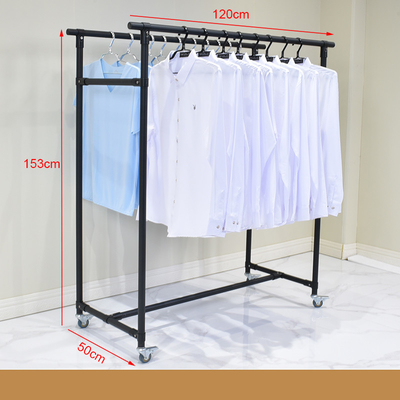 Kết cấu ổn định Giặt là Sấy khô Giá treo quần áo bằng sắt cho cửa hàng